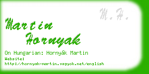 martin hornyak business card